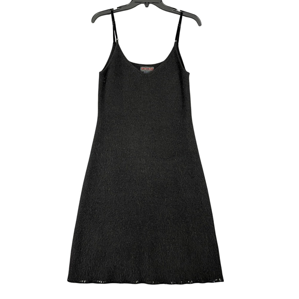 Ralph Lauren Black Textured Slip Mini Dress